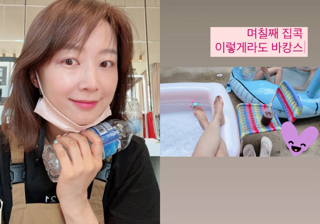 ‘정형돈♥’ 한유라, 쌍둥이 딸들과 으리으리한 집에서 여름캠핑 “이렇게라도 바캉스”