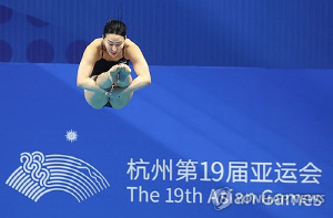 [아시안게임] 김수지, 한국 첫 여자 3ｍ 스프링 메달 도전…3위로 결승 진출(종합)