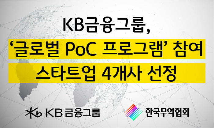 KB금융·무역협회, 해외 진출 희망 국내 스타트업 지원…PoC 실증 사업 수행 4개사 선발