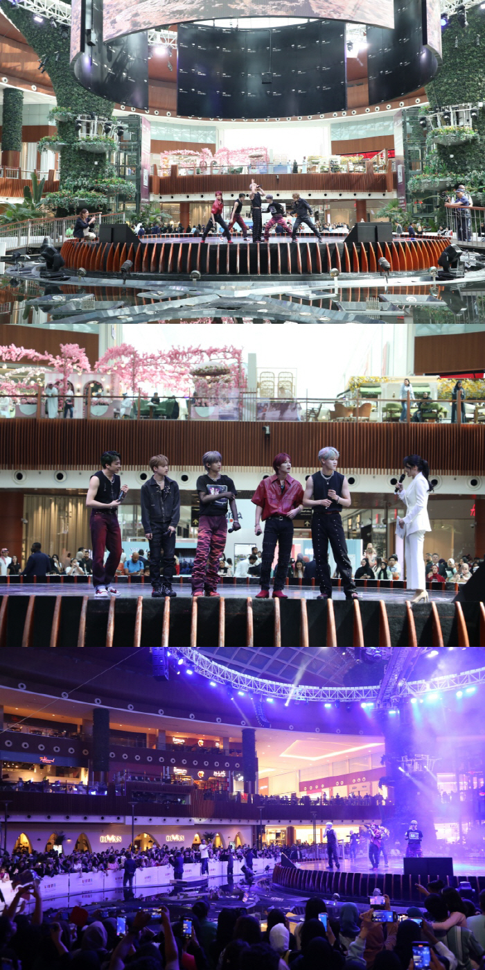 MCND, 카타르 쇼핑몰을 콘서트장으로 뒤바꿨다…현지 팬심 들썩