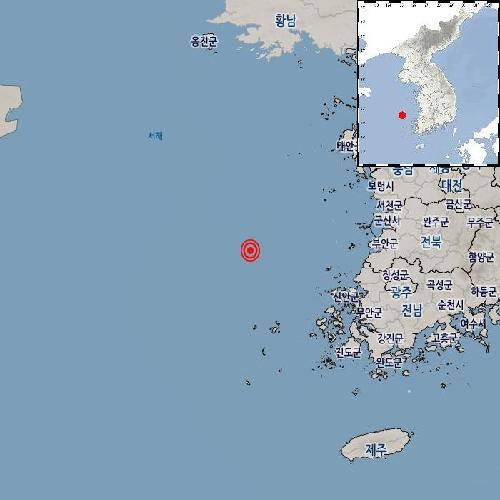 기상청 "군산 어청도 남서쪽 바다서 2.6 지진…피해 없을 듯"