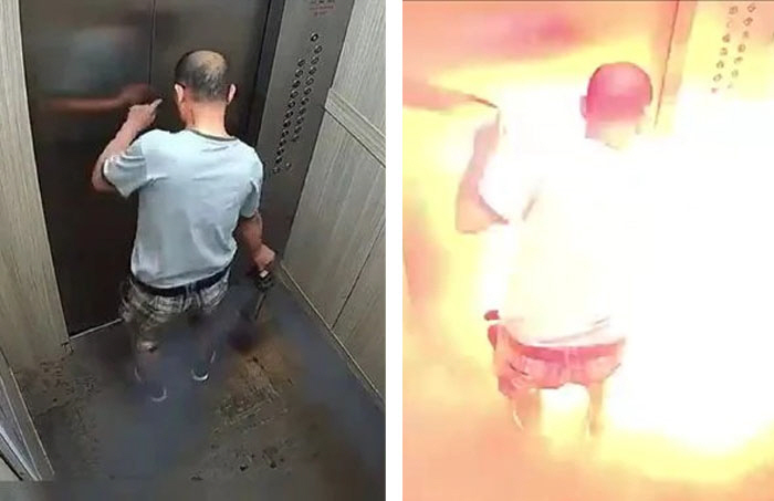 엘리베이터 타자마자 전기자전거 배터리 폭발 화재 '충격'