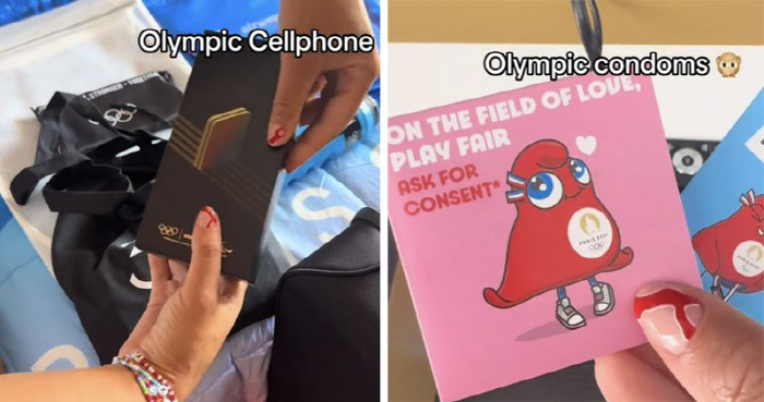 파리올림픽 선수들 기념선물 공개…휴대폰부터 콘돔까지 '풍성'