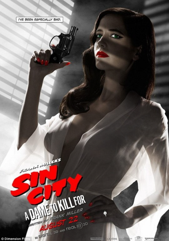에바그린 '씬 시티2' 美 포스터 금지, 너무 야해서…어땠길래…